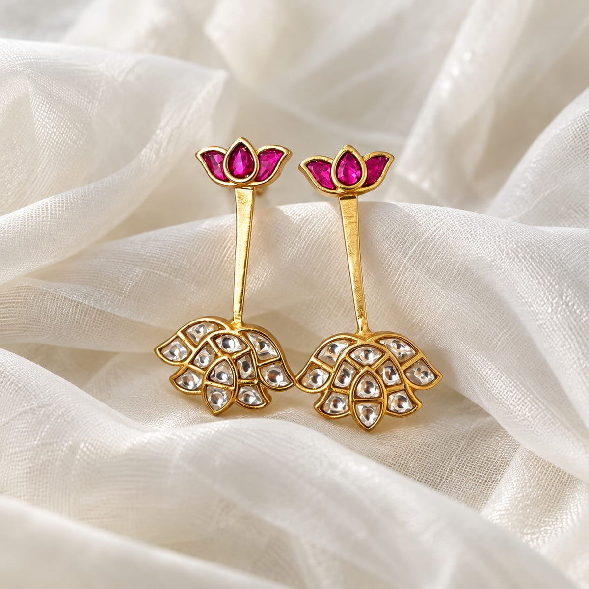 Kundan polki earring