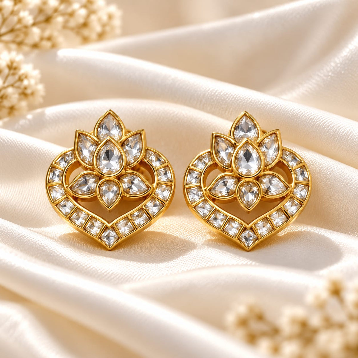 kundan poki earring
