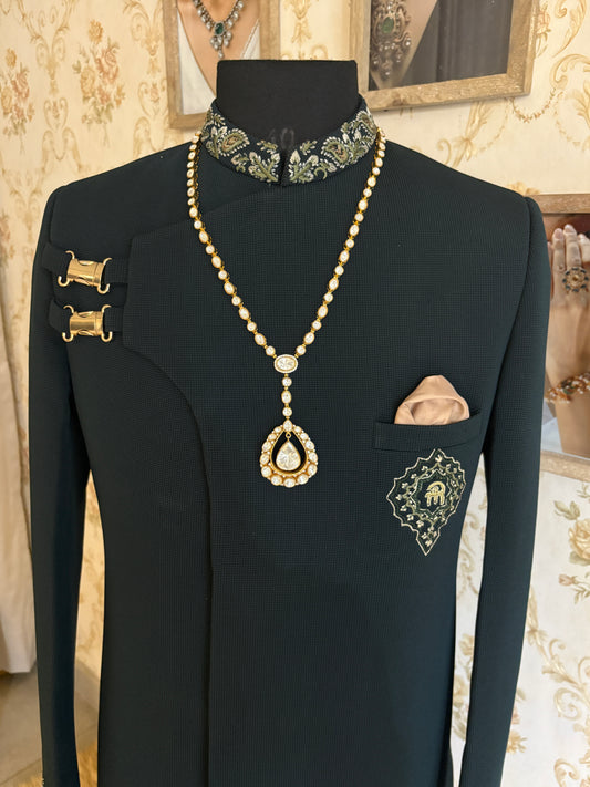 Gold Plated Moissanite Polki Haar