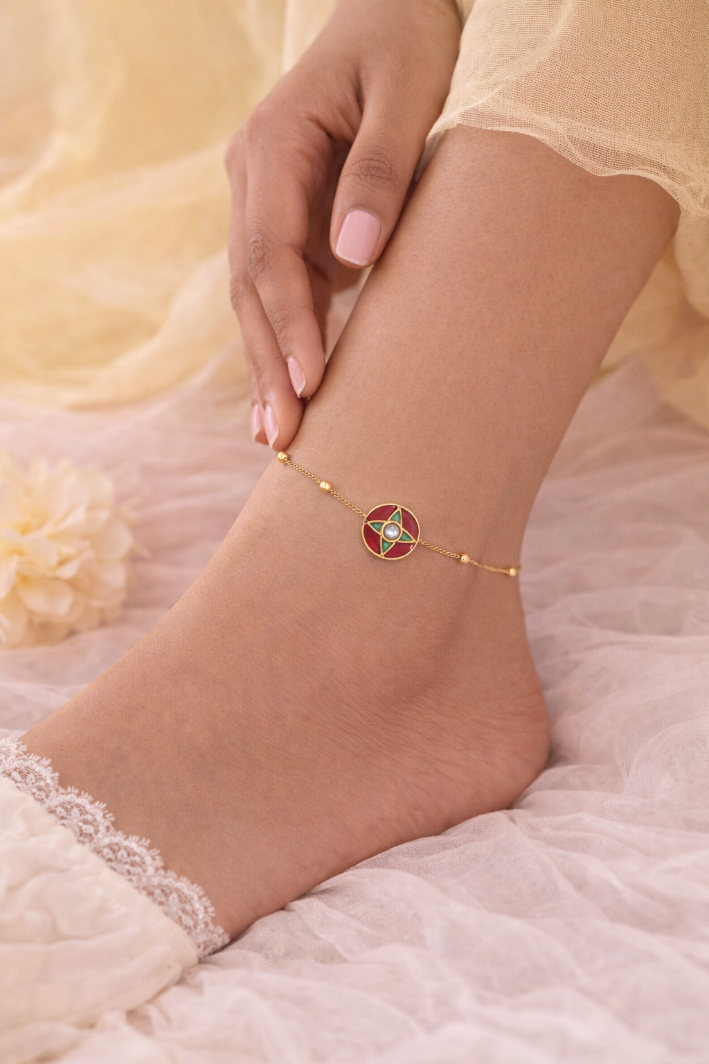 Chandrika Bloom Anklet
