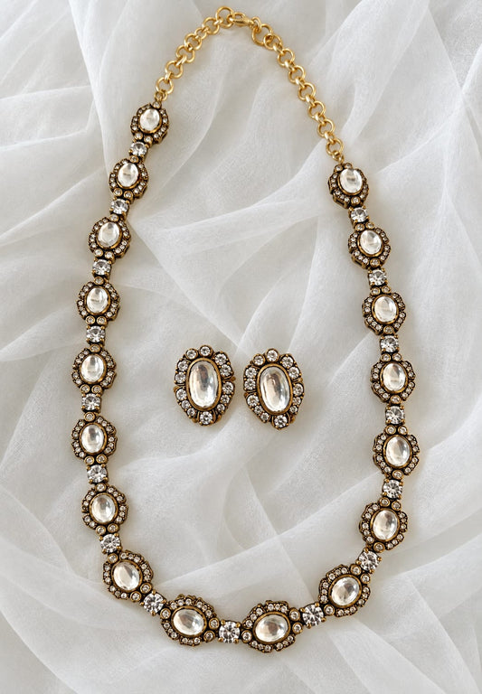 Pachi kundan neckset for women