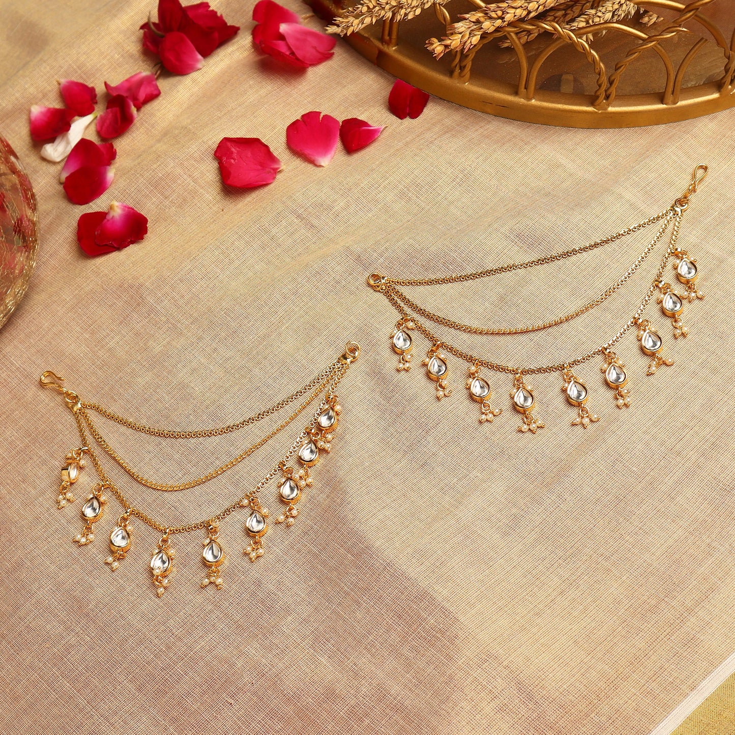 Anvika Polki Ear Chain