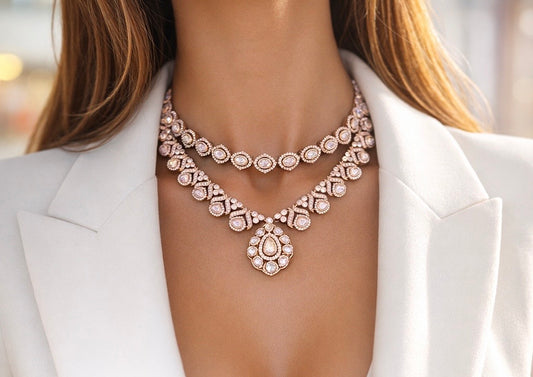 Marc layered Polki Necklace