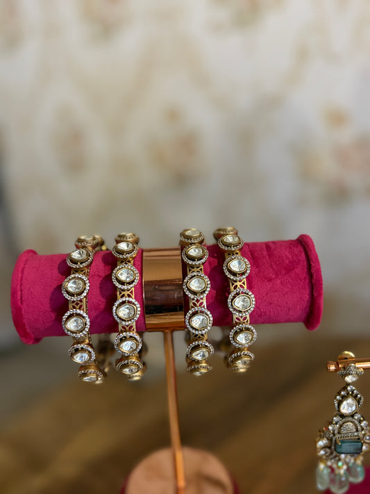 Polki Bangles in Pair