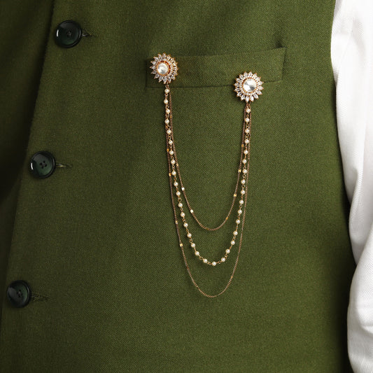 Polki Doubles Brooch