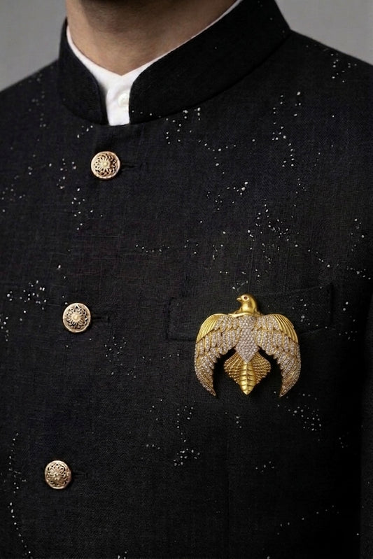 Gold Wing Eagle Brooch