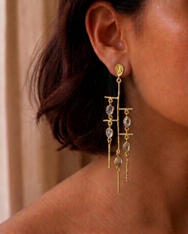 The Tiered Raw Bolt(Raw Moonstone)