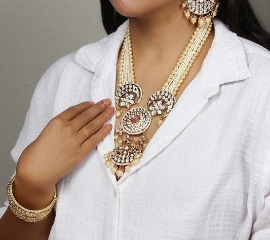 Anarkali Kundan Pearl Haar