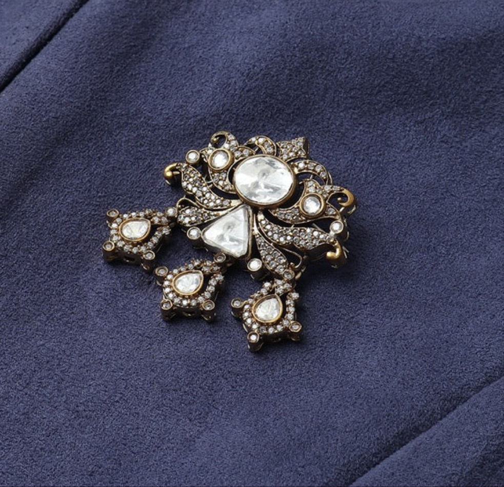 Vedic Polki Brooch