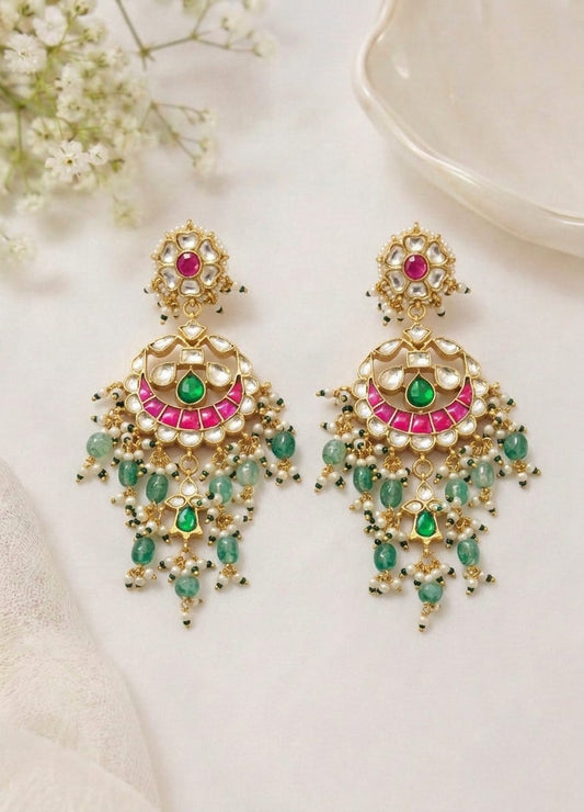 Bridal chandbali earrings