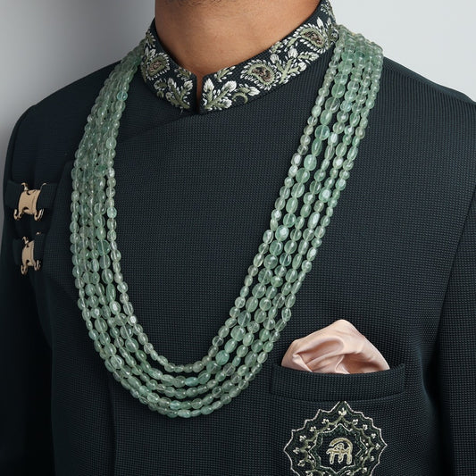 5 Line Mint Onyx Mala