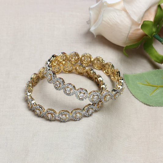 Isabelle AD Bangles in Golden