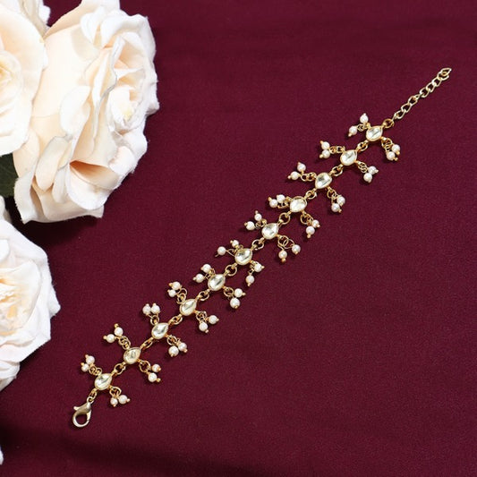 Hania Polki Bracelet in White