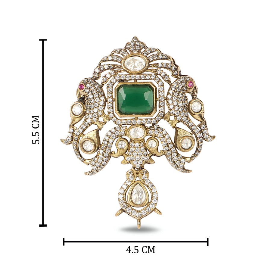 Shahi in Emerald with Polki