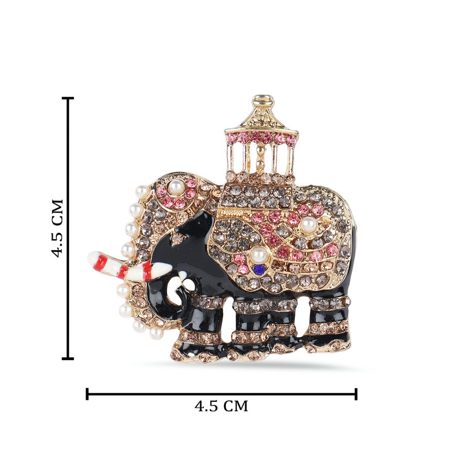 Royal Hathi in Pink Polki
