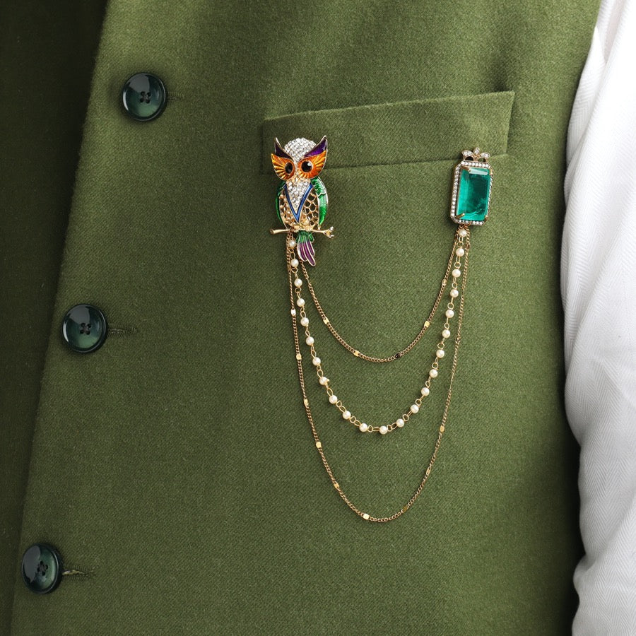 Multi Owl with Green Stud