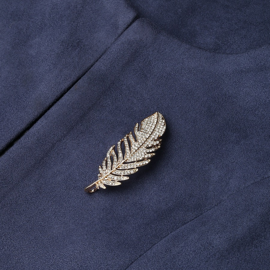 Studded Feather in Multi Polki