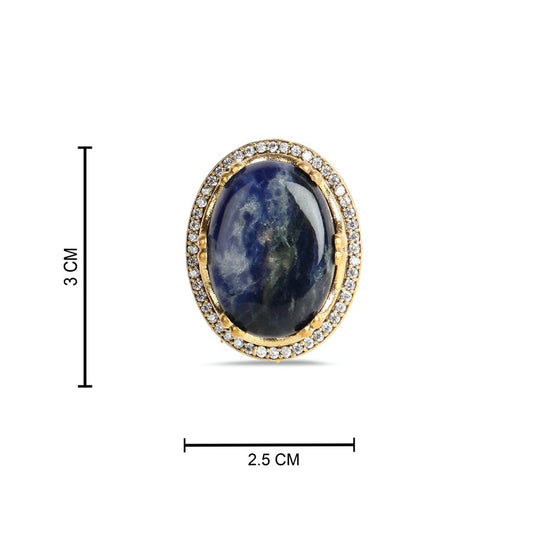 Blue Stud Brooch