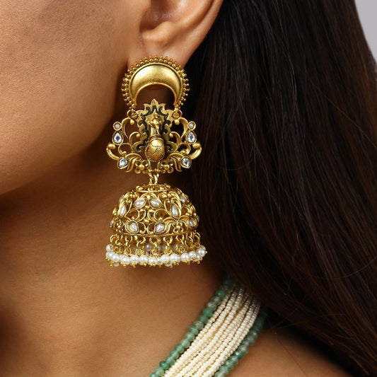 Zeenath Golden Long Jhumki