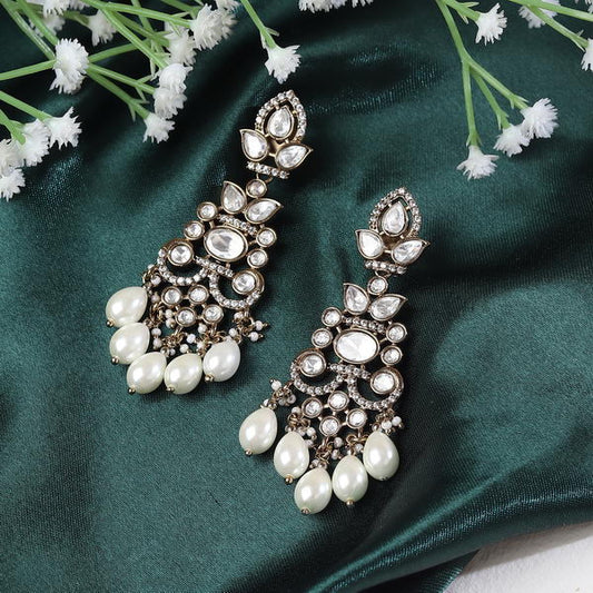Piya Polki Earrings in White