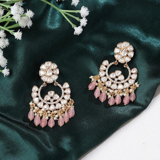 Polki ChaandBali in Pink