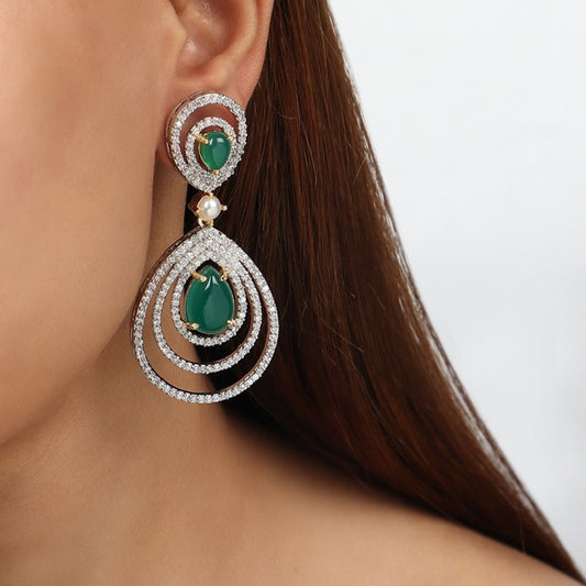 Grace AD Earrings in Emerald