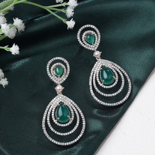 Grace AD Earrings in Emerald