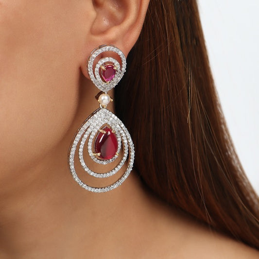 Grace AD Earrings in Ruby