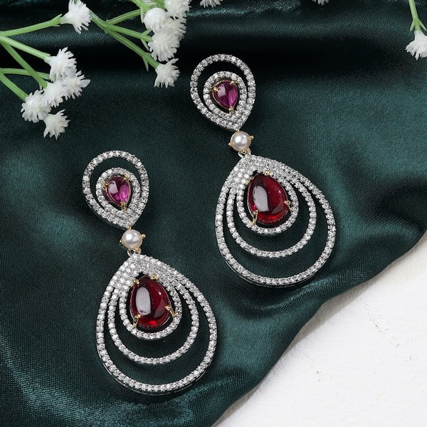Grace AD Earrings in Ruby
