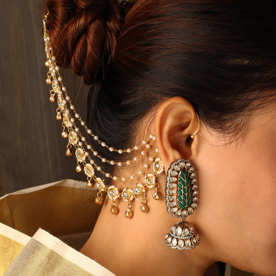 Huma Polki Jhumki with Zainab Sahare