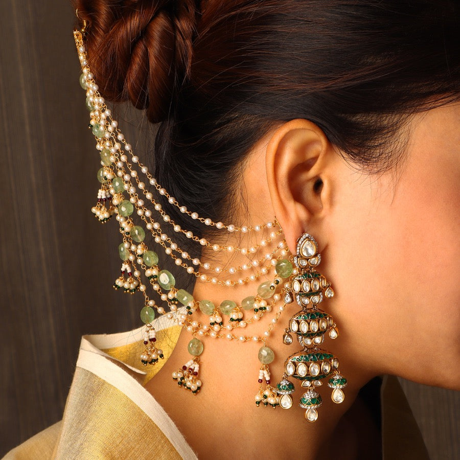 Avani Polki Earrings with Devina Sahare