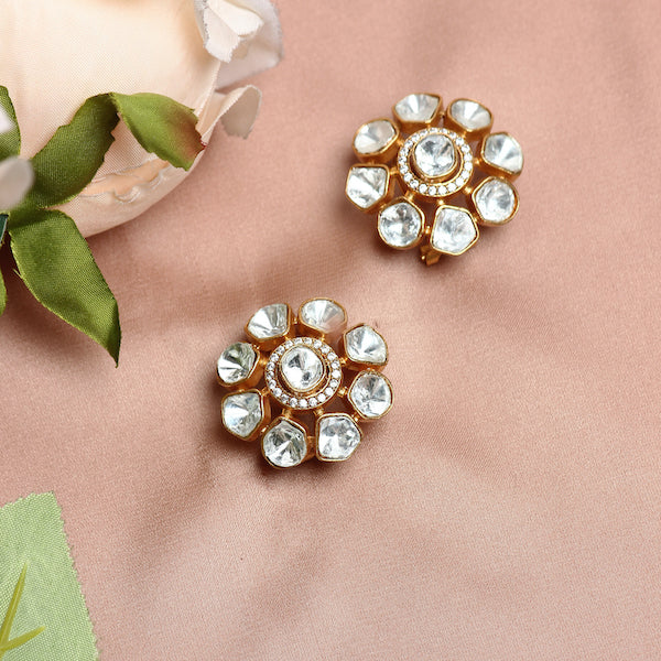 Floral Polki Stud