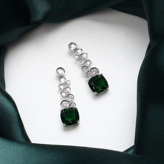 Lily Earrings in Emerald