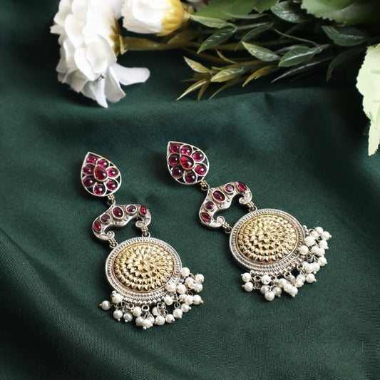 Hansika Earrings in Dual Tone