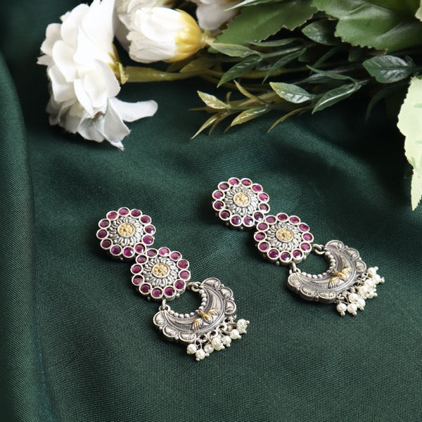 Snigdha Earrings in Ruby