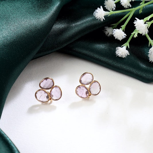 Petal Stud 92.5 Sterling Silver -
Amethyst