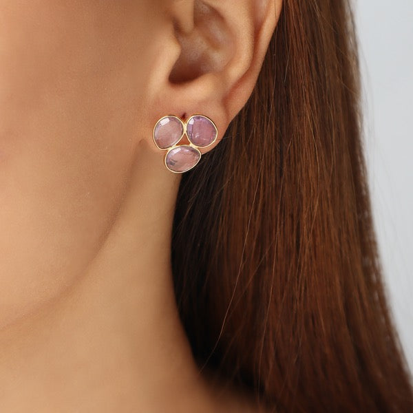 Petal Stud 92.5 Sterling Silver -
Amethyst
