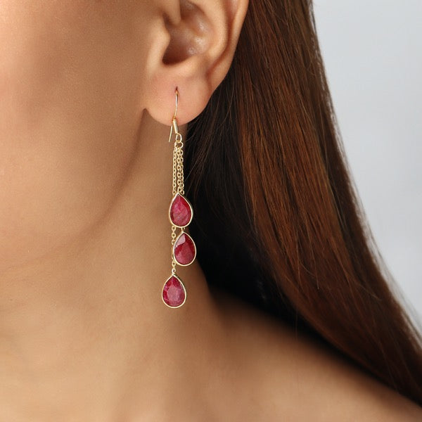 92.5 Silver Tassle in Ruby