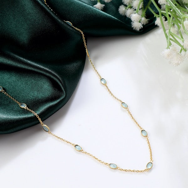 Oval in Aqua