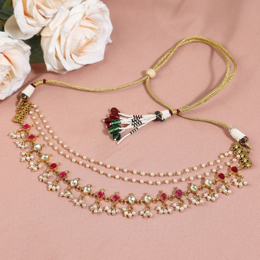 Shomila Ahmedabadi Kundan Choker in Ruby