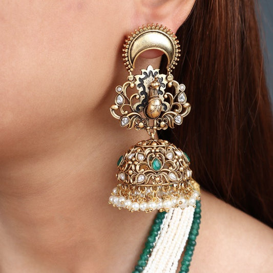Suhasini Pearl Emerald Haar