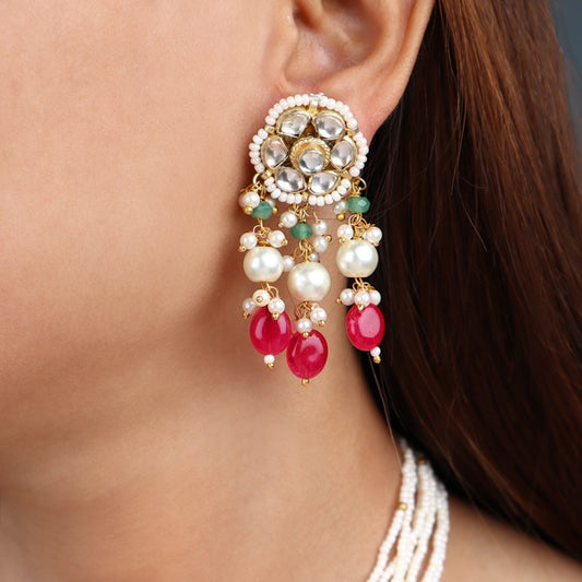 Iqra Pachi Kundan Long Set