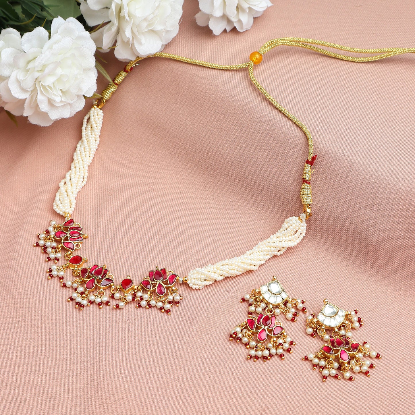 Harshali Red Pachi Choker