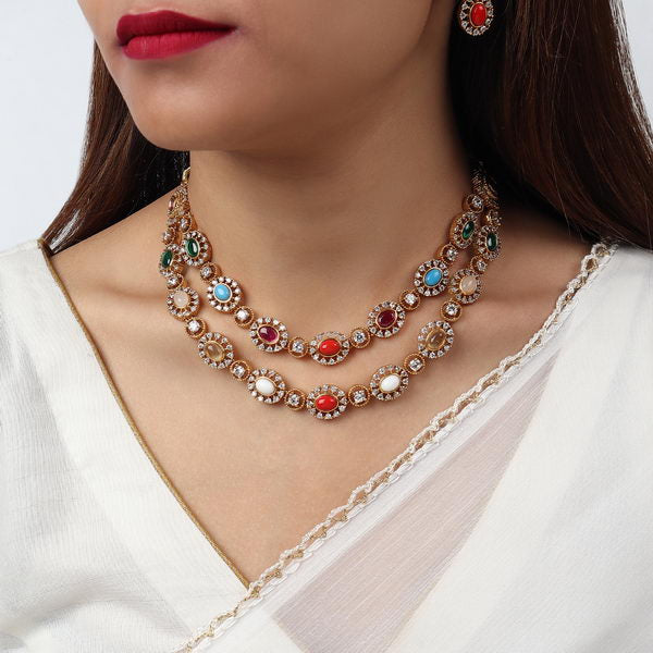 Zahra Navrattan Double Line Necklace