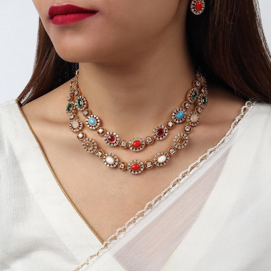 Zahra Navrattan Double Line Necklace