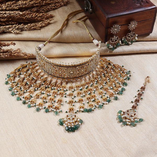 Alisha Kundan Tassle Choker