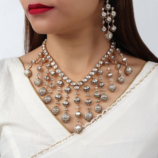 Noor Polki Tassle Necklace