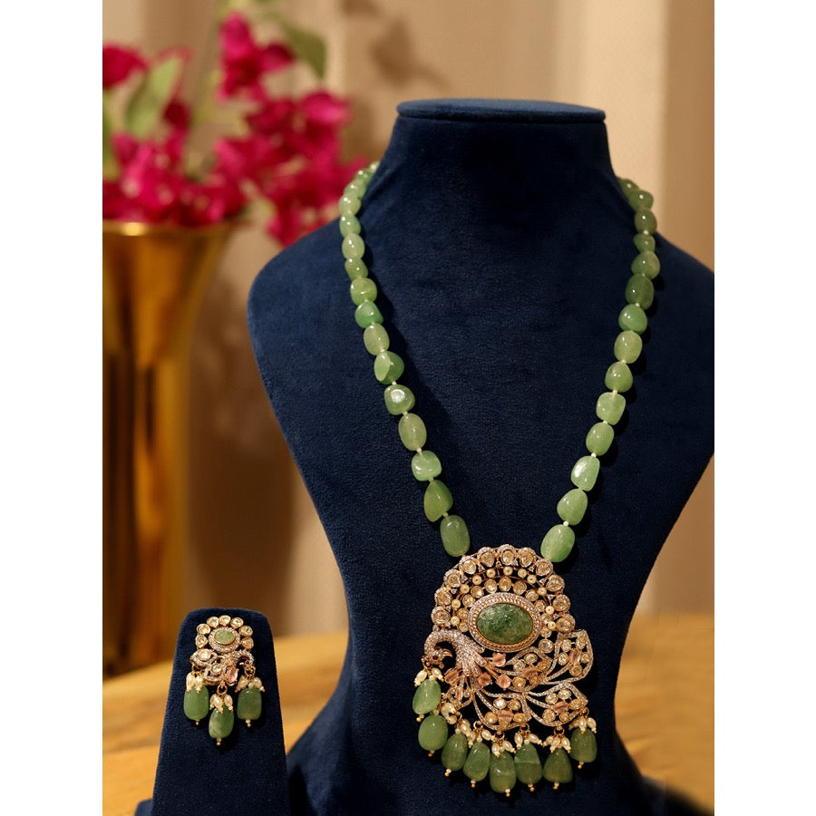 Yahvi Mint Polki Haar