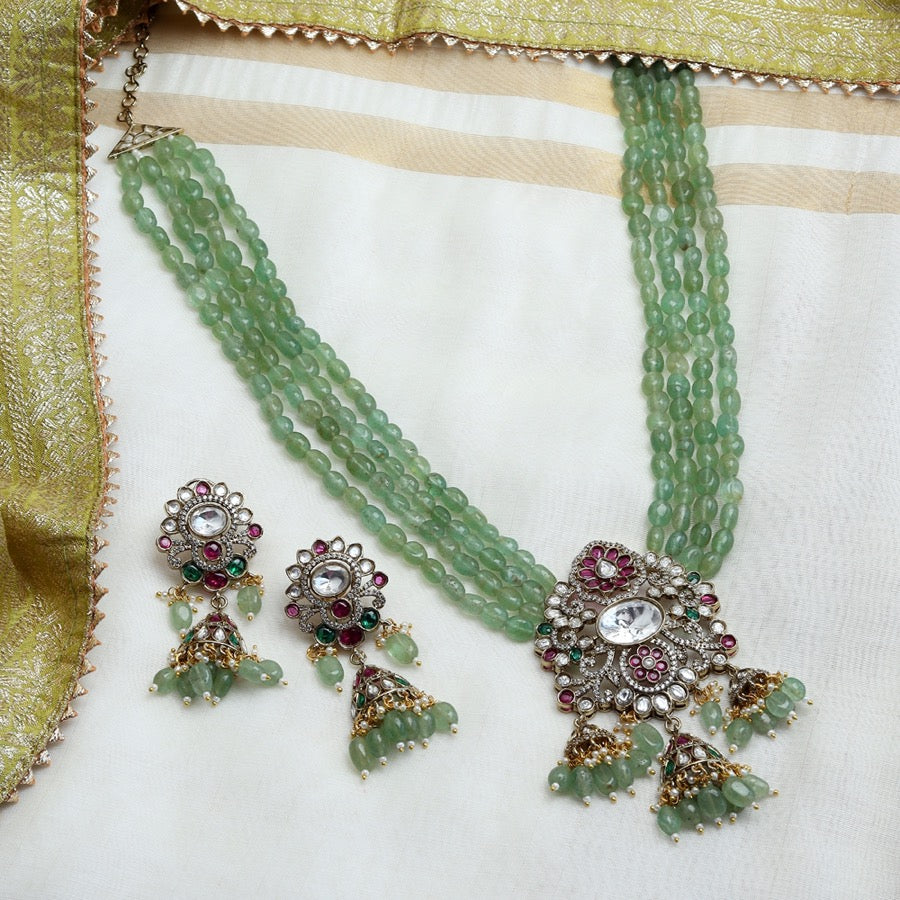 Amoli Polki Mint Onyx Haar
