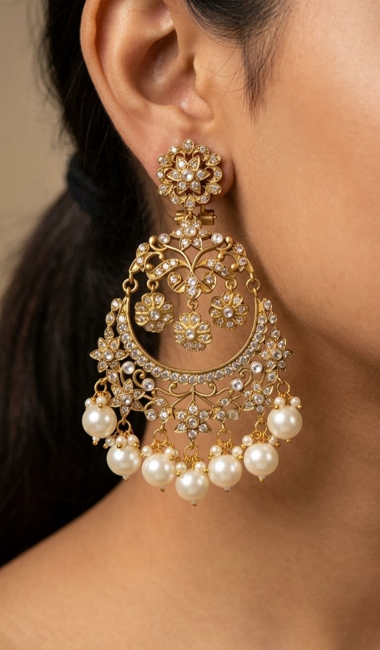 Chanda kundan earring